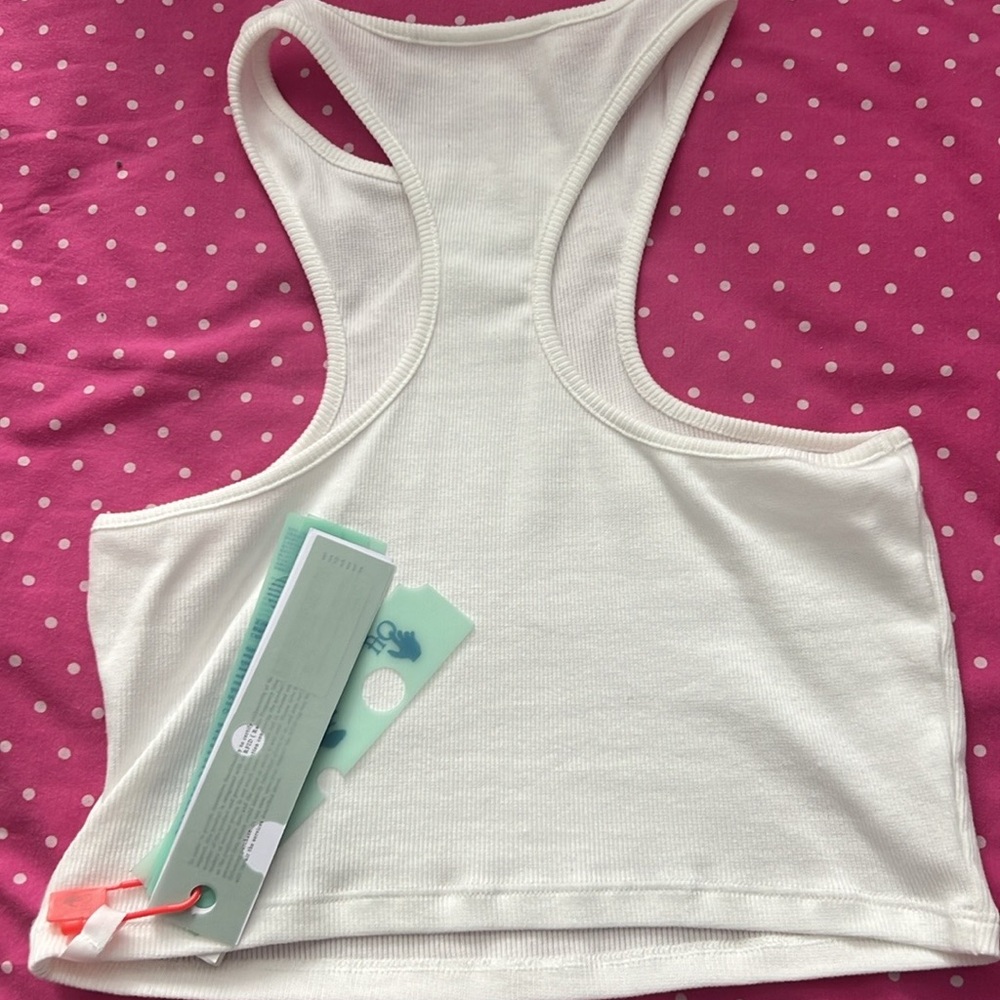 Off-white crop top NEVER worn
